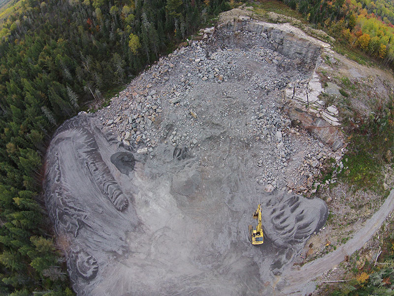 Vertical surface surveys are used to check for debris after blasting.