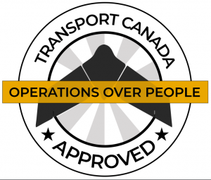 Transport Canada Drone Operations Over People certification logo